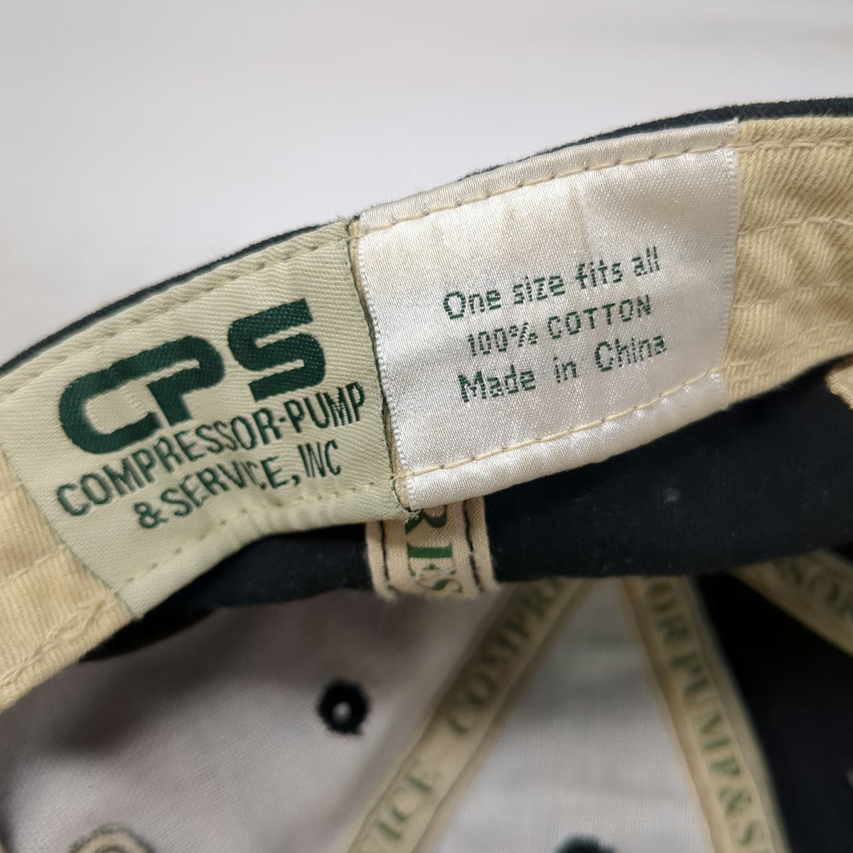 CPS Compressor Pump Service Black Beige One Size Baseball Cap Fishing Lure Hat