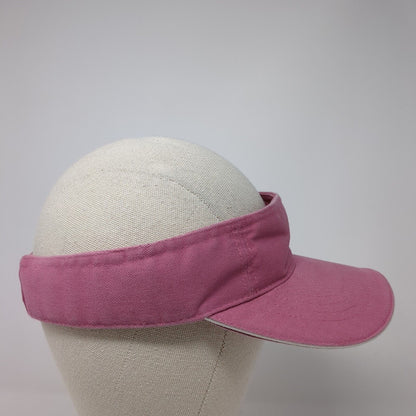 Unbranded Strapback Sun Visor Hat Pink One Size Adjustable Blank