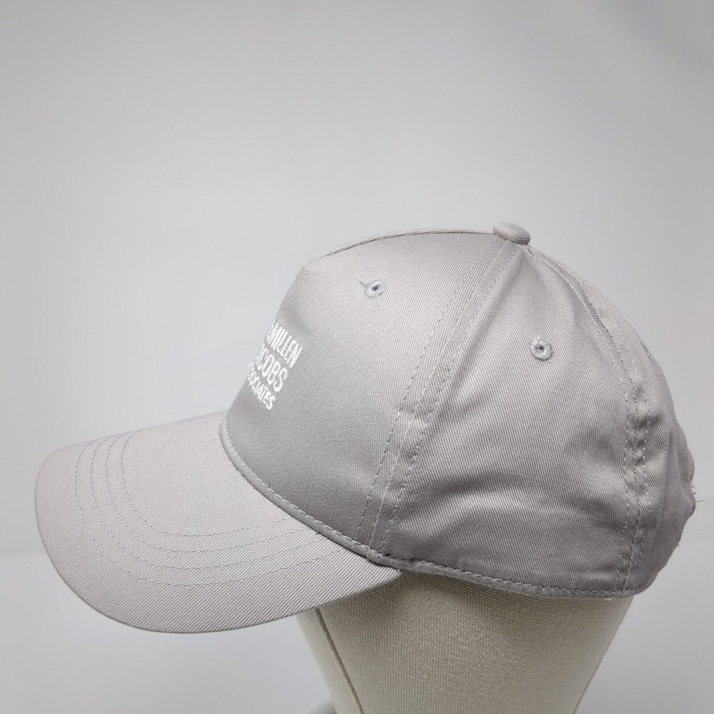 McMillen Jacobs Associates Snapback Hat Gray One Size Solid Adjustable