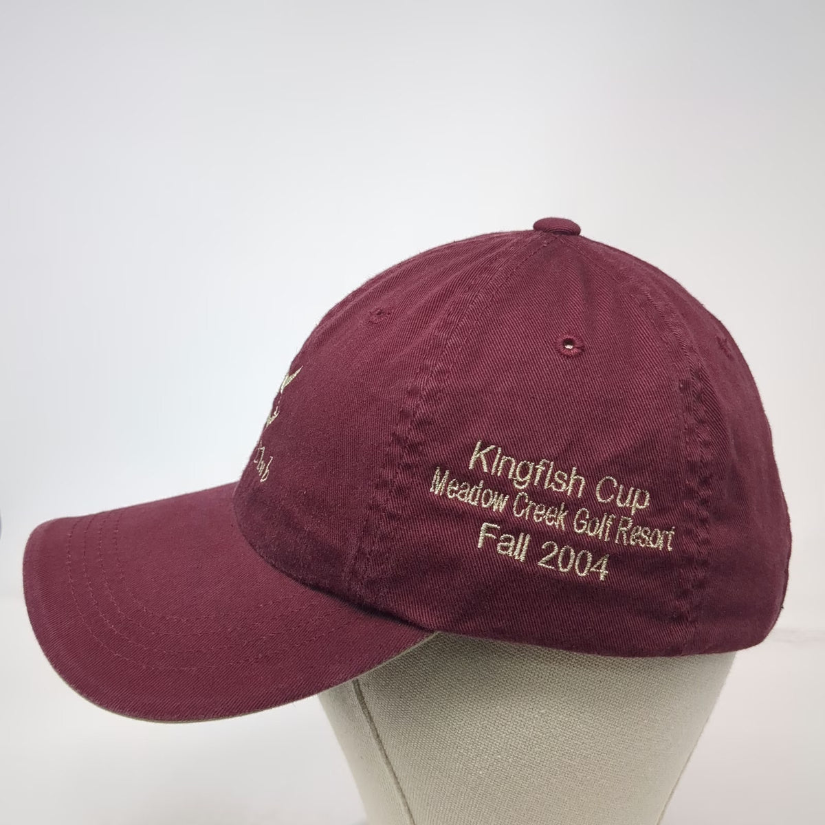 Port Authority Arid Club Kingfish Cup Red Baseball Cap Hat One Size 2004 Logo
