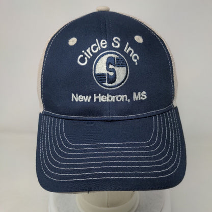 Circle S Inc. New Hebron MS Strapback Trucker Hat Blue Adult Mesh Back