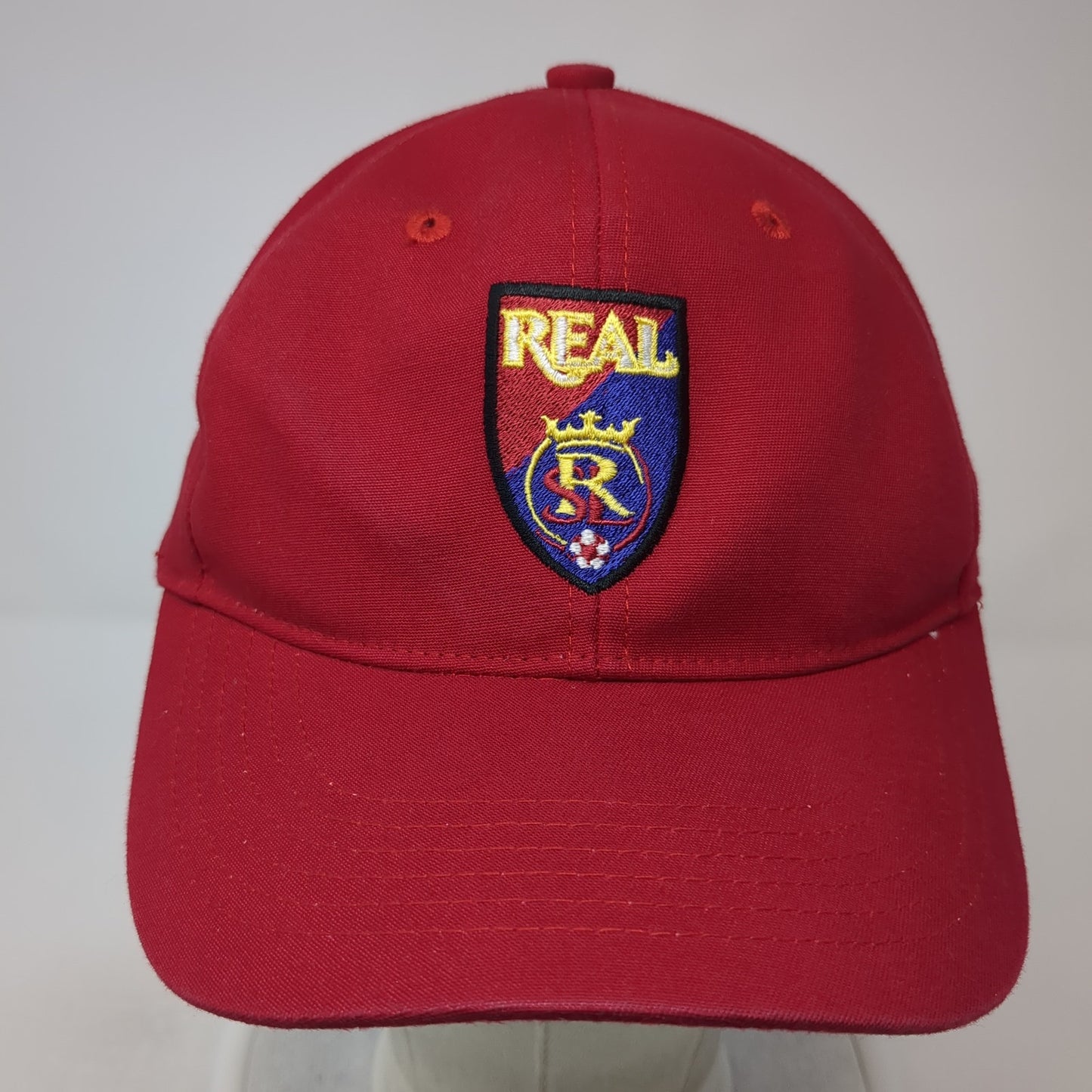 Real Salt Lake Fitted Hat Red XL Embroidered Unifit By Fahrenheit