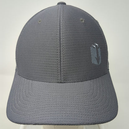 TravisMathew Baseball Cap Gray M Flexfit Performance Embroidered 6-Panel Hat