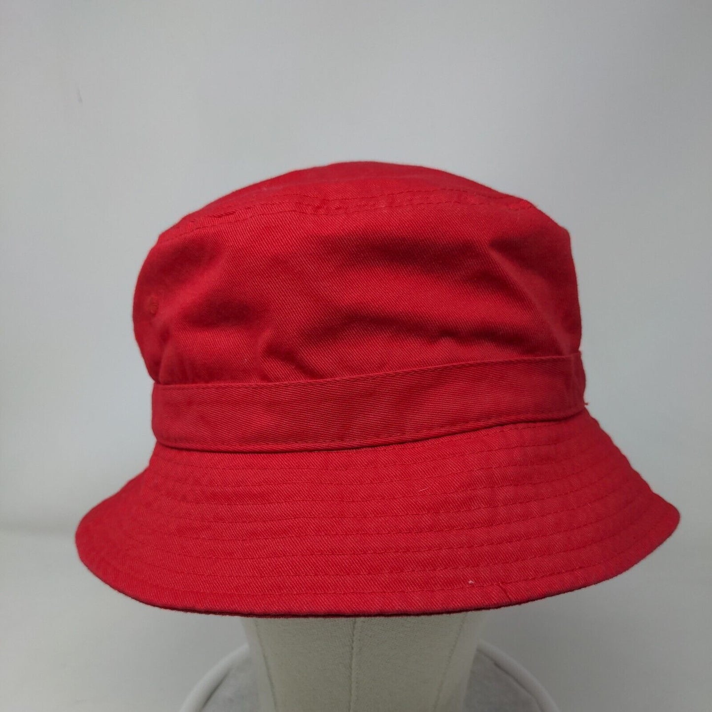 ChoKoLids Bucket Hat Red One Size Solid Blank Vent Holes Cotton