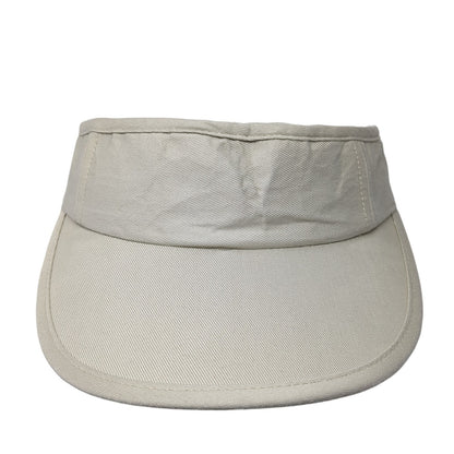 Preston & York Sun Visor Hat Beige One Size Adjustable Strap Lightweight Blank