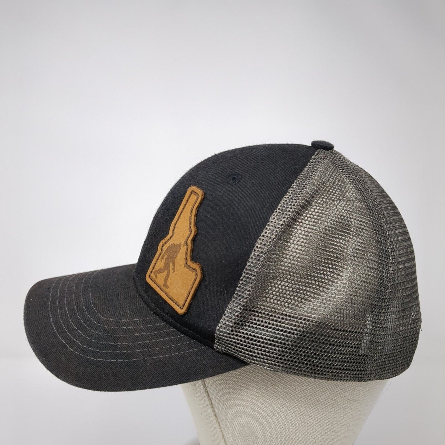 Idaho Snapback Trucker Hat Black OS Adjustable Mesh Back Arcadian Outfitters