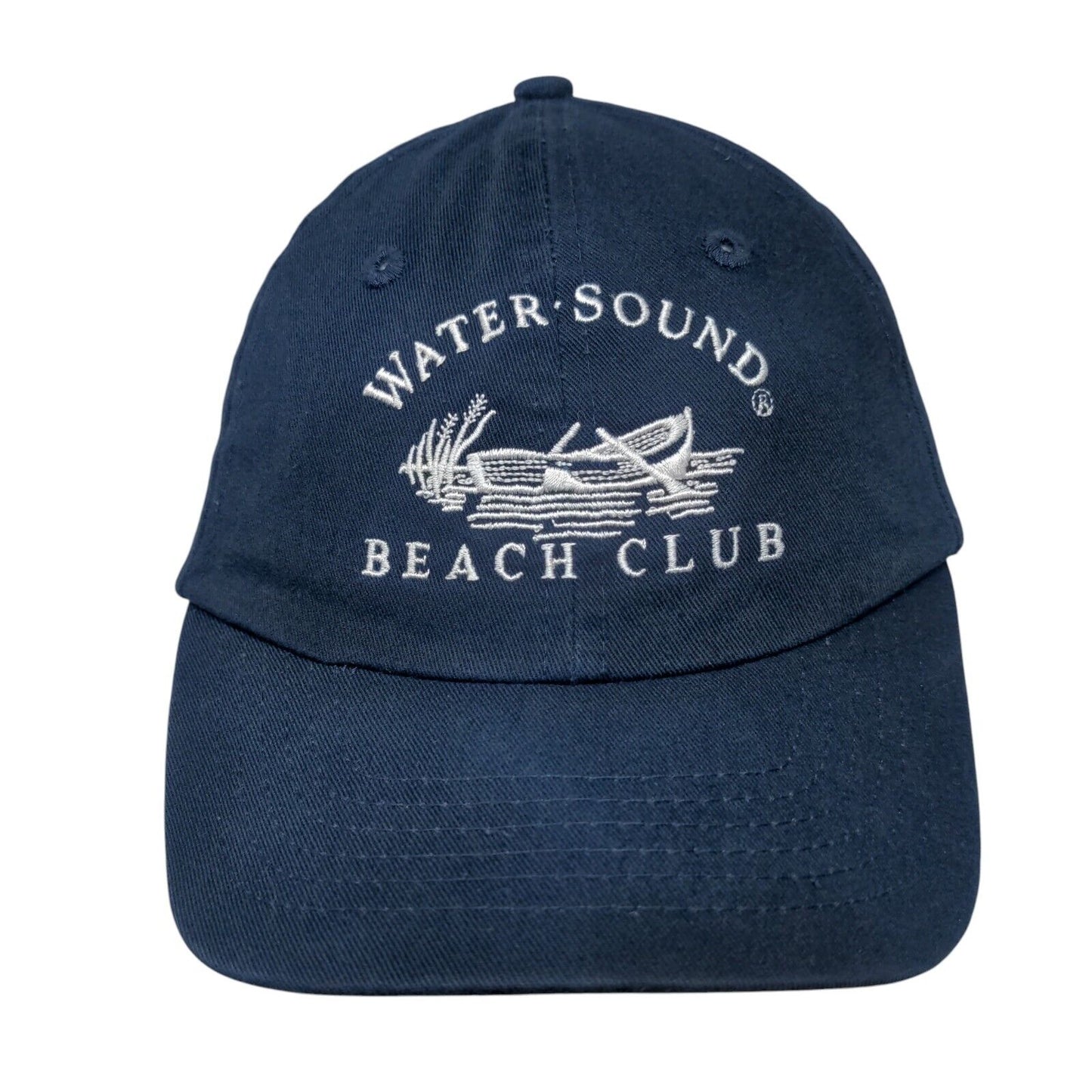 Water Sound Beach Club Ladies Slideback Hat Blue One Size Embroidered Cotton