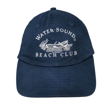 Water Sound Beach Club Ladies Slideback Hat Blue One Size Embroidered Cotton