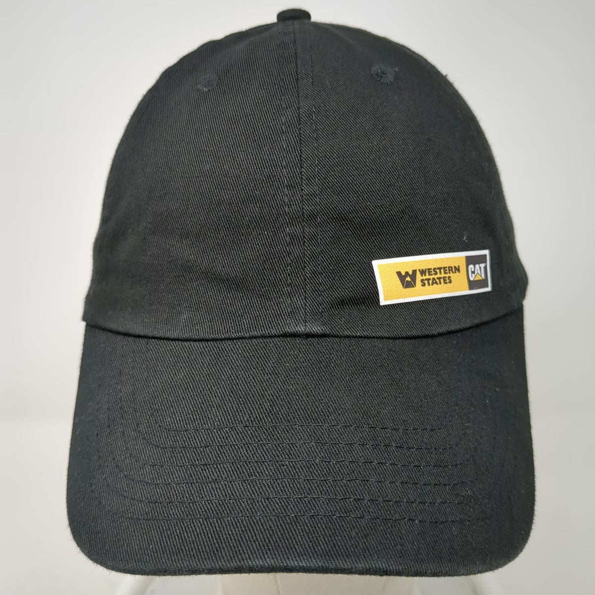 Baseball Cap Black Adjustable Slideback Western States CAT Logo Caterpillar Hat