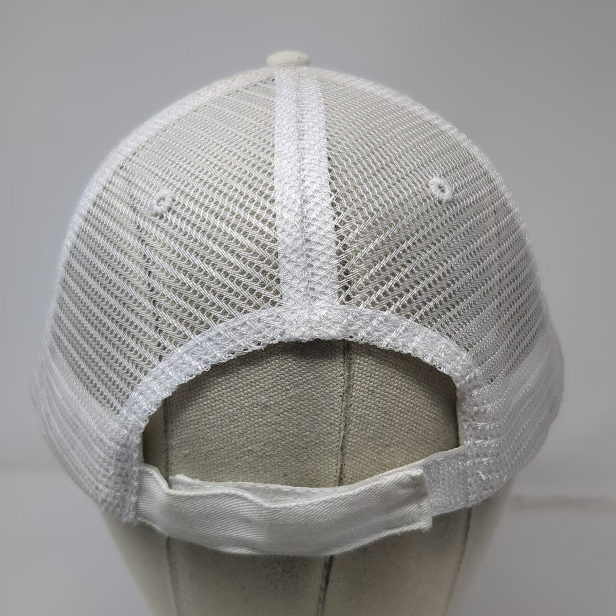 Baseball Cap Black White One Size Mesh Back Strapback Analytical Moose Hat