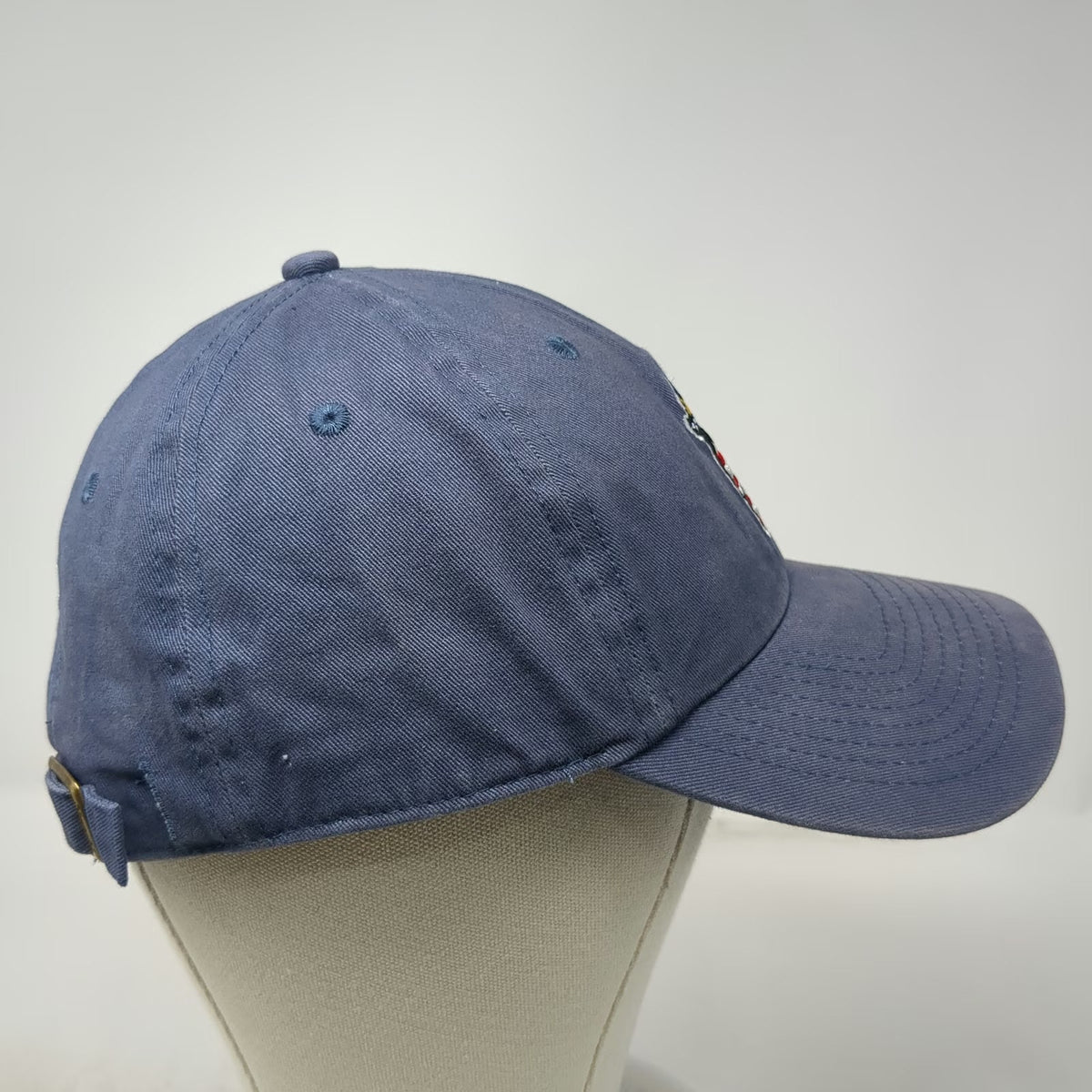 GOAT USA Baseball Cap Blue Red White One Size Slideback Cotton Mascot Logo Hat