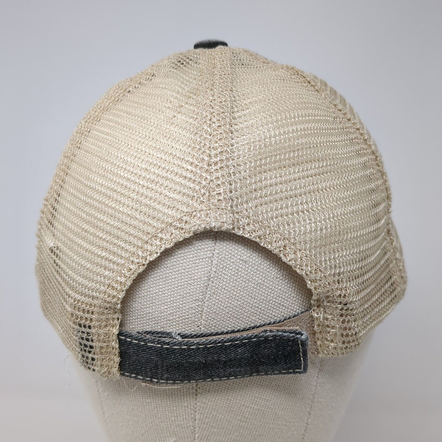 Boy Mom Strapback Trucker Hat Multicolor OS Adjustable Mesh Back Distressed