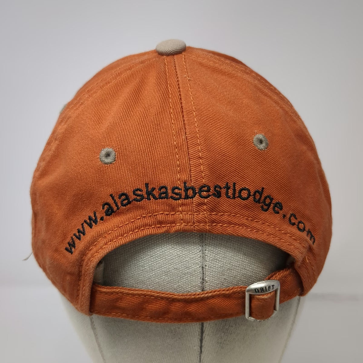 Drift Creek Baseball Cap Orange One Size Sportsmans Cove Lodge Alaska Salmon Hat