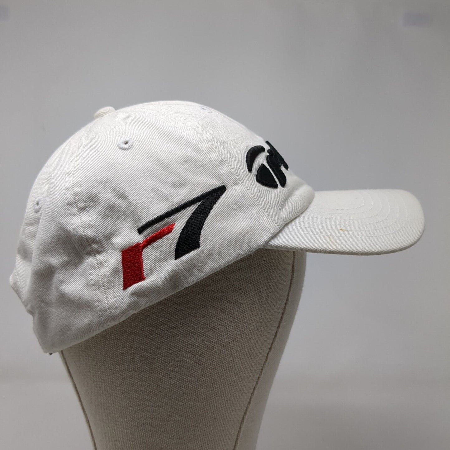 TaylorMade R7 Slideback Hat White One Size Adjustable Embroidered