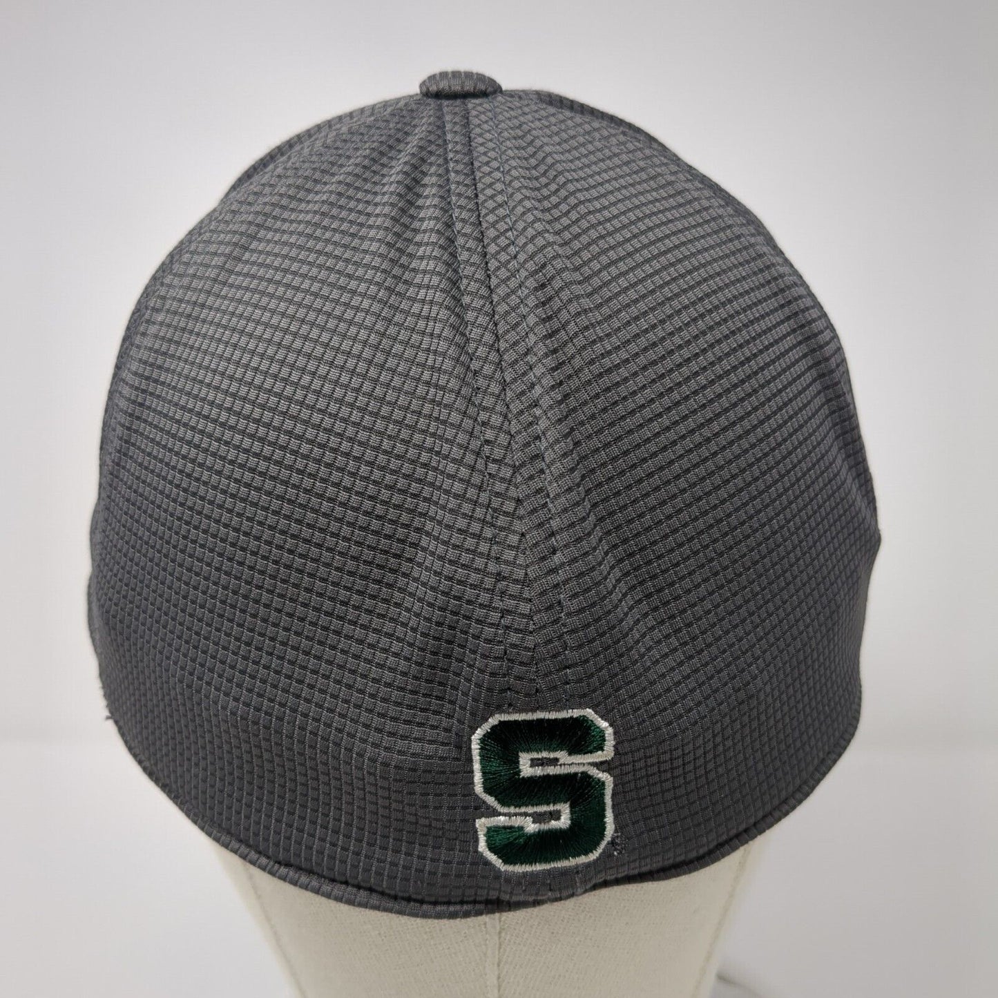 Spartans Fitted Hat Gray One Size Memory Fit Stretch Embroidered Logo