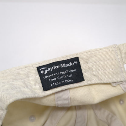 TaylorMade Slideback Golf Hat Tan One Size Adjustable Embroidered 6 Panel