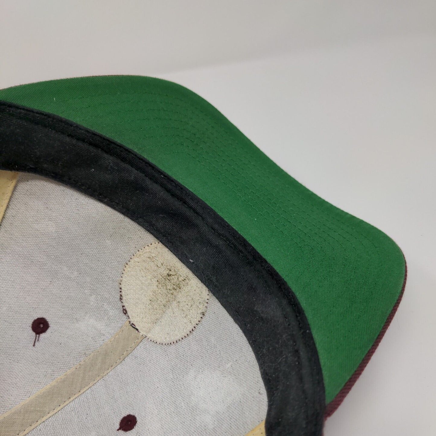 Brixton Mfg Co Snapback Hat Red OSFA Adjustable Embroidered Vented Holes 6 Panel