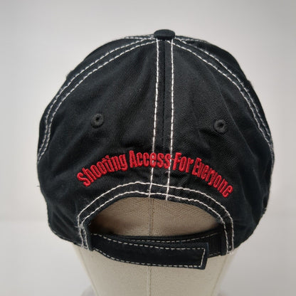 SAFE Shooting Access For Everyone Strapback Hat Black OS Adjustable RMEF Cotton