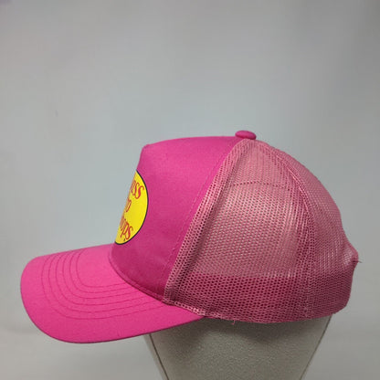 Bass Pro Shops Fishing Snapback Mesh Back Trucker Hat Pink OSFM Outdoor