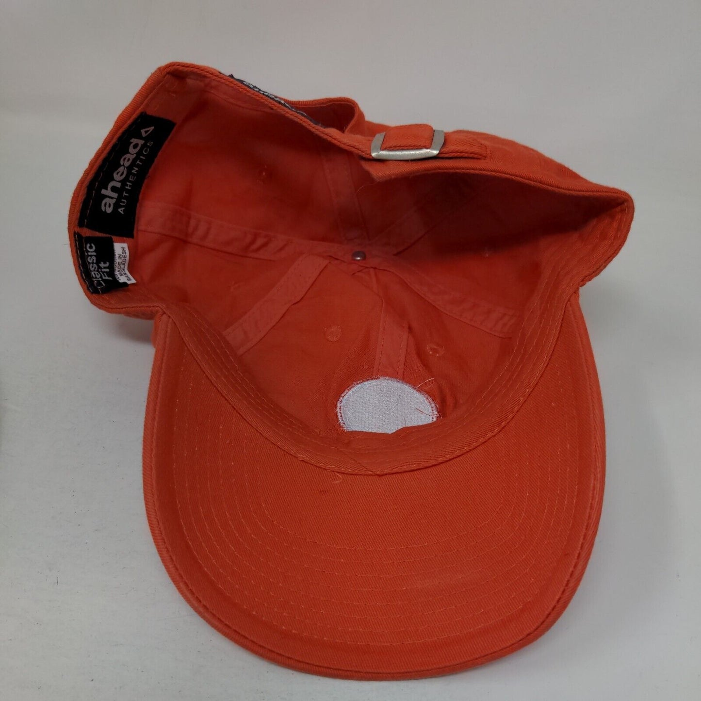 The Dunes Est. 1948 Slideback Hat Orange One Size Classic Cut Patch Logo Ahead