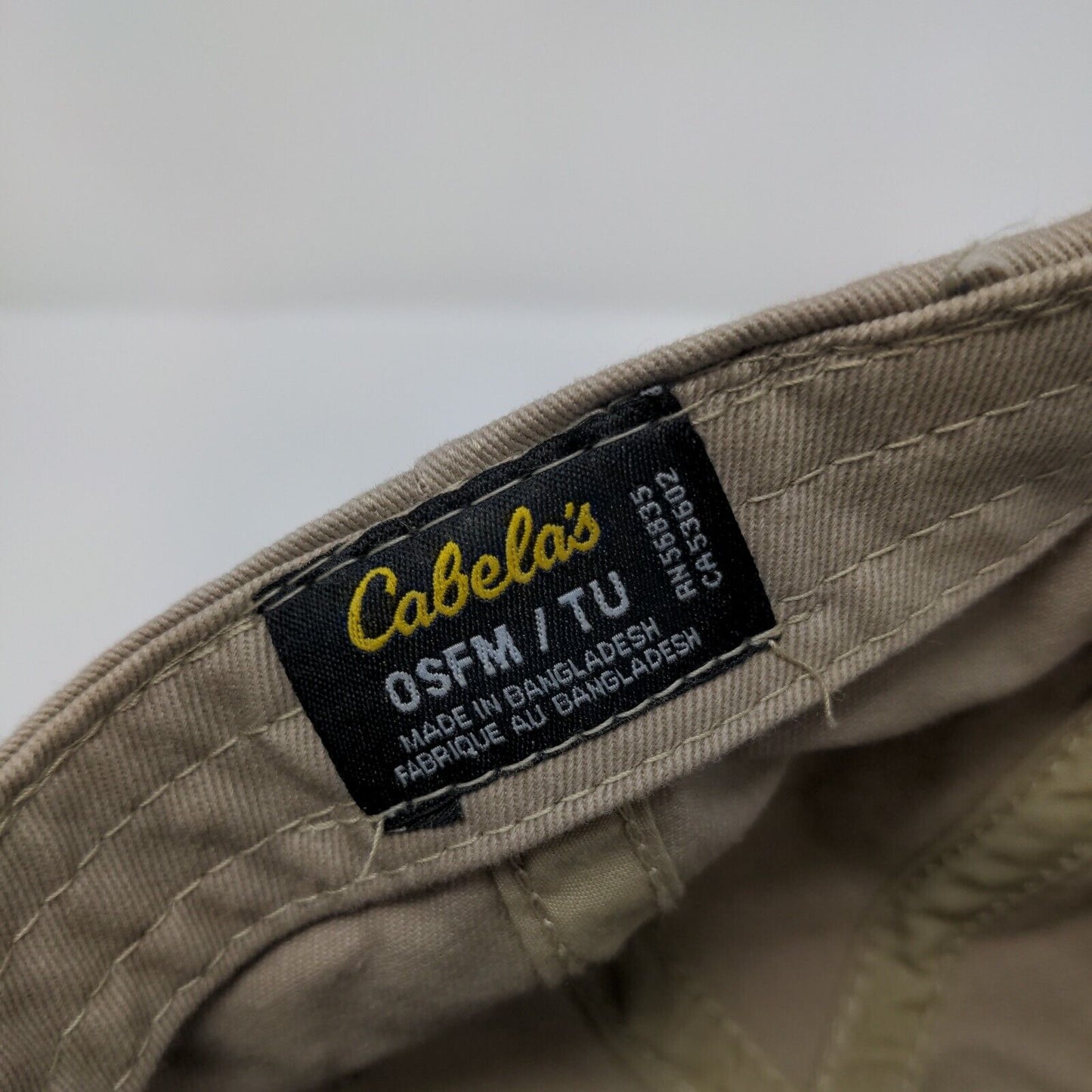 Timberline Auto Slideback Hat Tan OSFM Adjustable Embroidered Cabela's