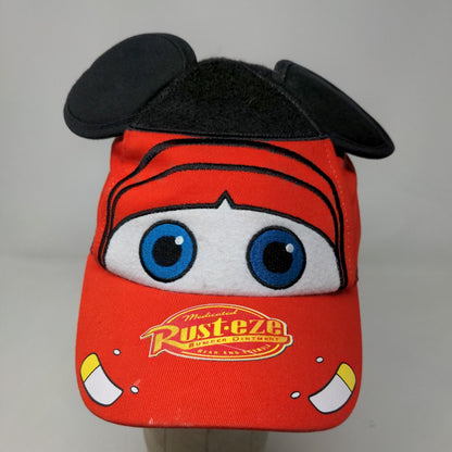 Disney Parks Walt Disney World Boy's Strapback Hat Red 54-58CM Cars Mickey Ears