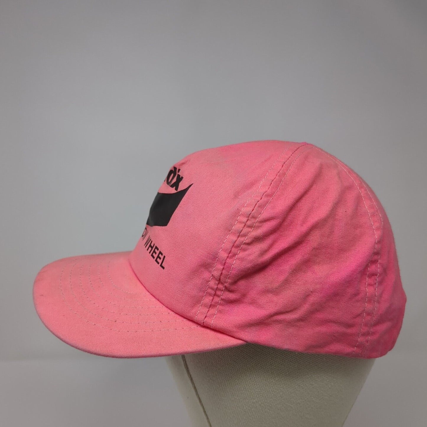 Vintage Bendix Henderson Wheel Snapback Hat Pink OSFA Graphic Logo USA Swingster