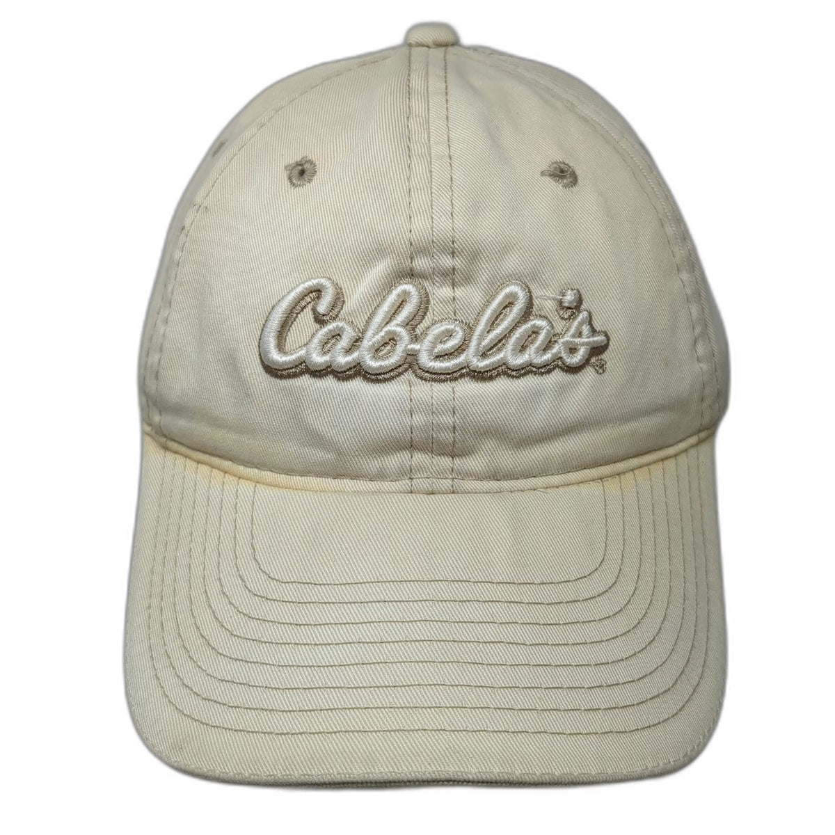 Cabela's Baseball Cap Beige One Size World's Foremost Outfitter Slideback Hat