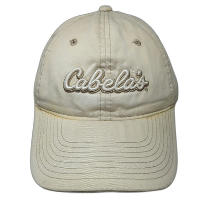 Cabela's Baseball Cap Beige One Size World's Foremost Outfitter Slideback Hat