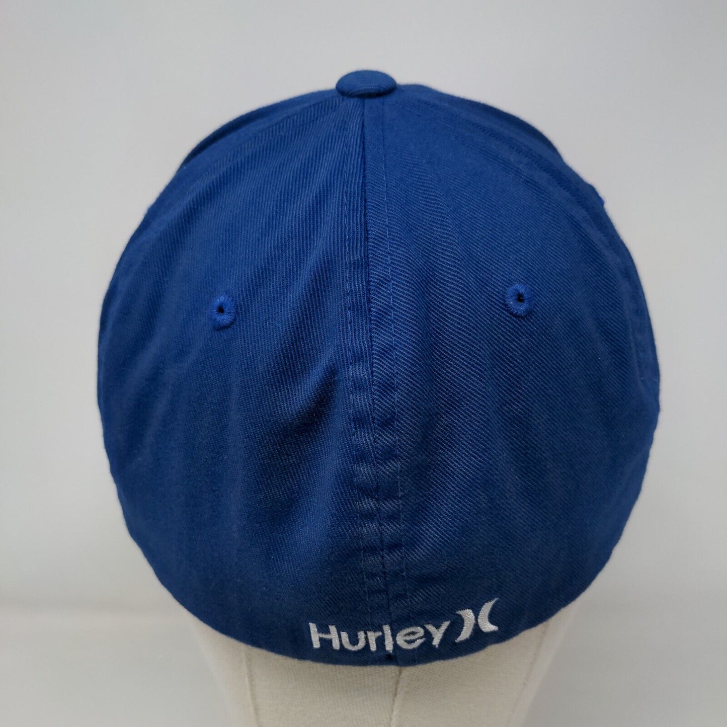 Hurley Fitted Hat Blue Large/XL Embroidered 6 Panel Flexfit Yupoong