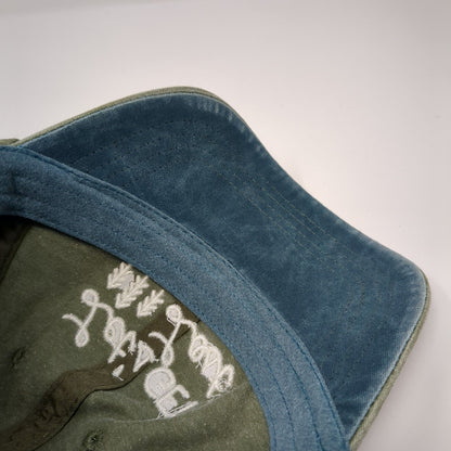 Let's Get Lost Slideback Hat Green OS Adjustable Embroidered 6 Panel Cotton