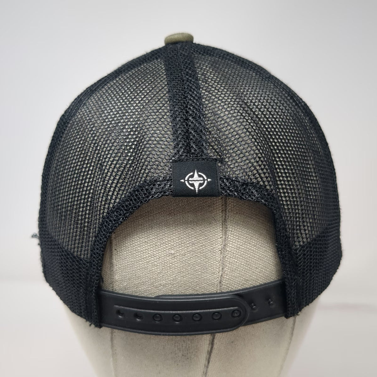 Trophy Tracker Trucker Hat Green Beige Black One Size Mallard Duck Patch Rope