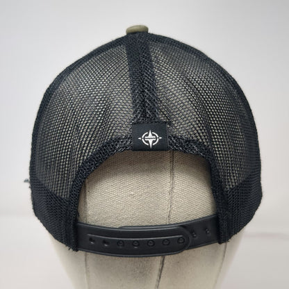 Trophy Tracker Trucker Hat Green Beige Black One Size Mallard Duck Patch Rope