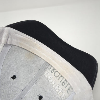 Double Trouble Bail Bonds Snapback Mesh Back Trucker Hat Black One Size