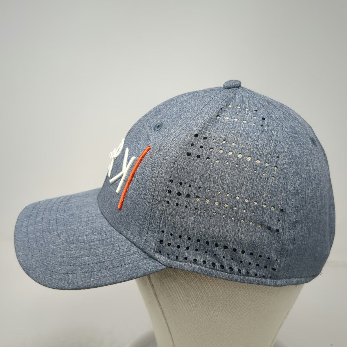 Pacific Headwear Baseball Cap Gray One Size Laser Cut MRK Logo Performance Hat