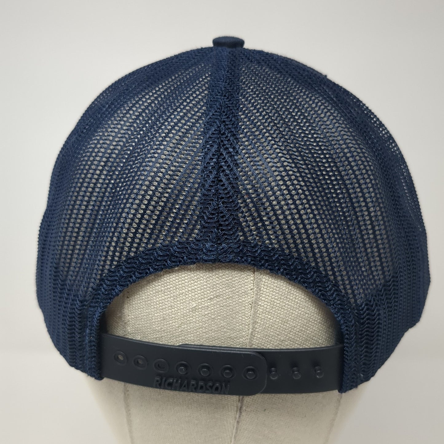Meadow Golf Snapback Trucker Hat Blue One Size Adjustable Mesh Back Richardson