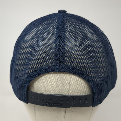 Meadow Golf Snapback Trucker Hat Blue One Size Adjustable Mesh Back Richardson