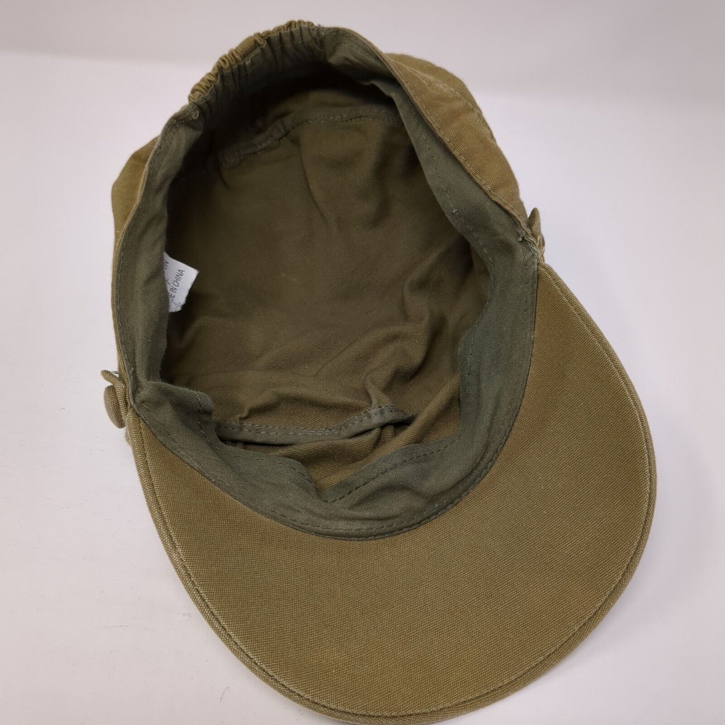 Unbranded Cadet Army Cap Brown One Size Stretch Lightweight Blank Cotton