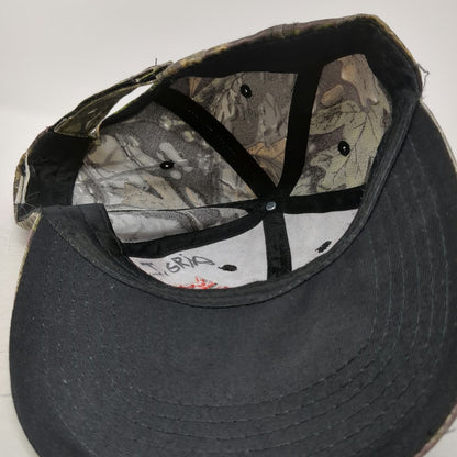 Green Camouflage Baseball Cap OSFM Rack Em Up Buck Deer Hunting Strapback Hat