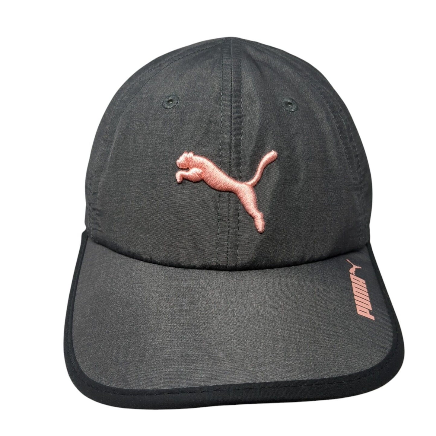PUMA Strapback Hat Gray One Size Embroidered Logo Adjustable 6 Panel