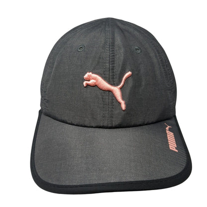 PUMA Strapback Hat Gray One Size Embroidered Logo Adjustable 6 Panel