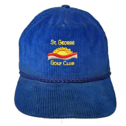 Imperial 5 Panel Blue One Size Corduroy St George Golf Club Rope Strapback Hat