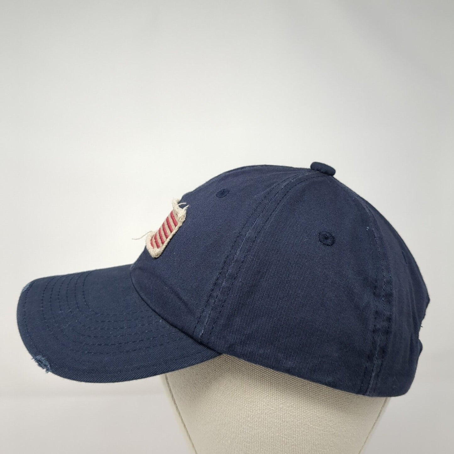 American Flag Patch Slideback Hat Blue One Size Adjustable 6 Panel Dpc
