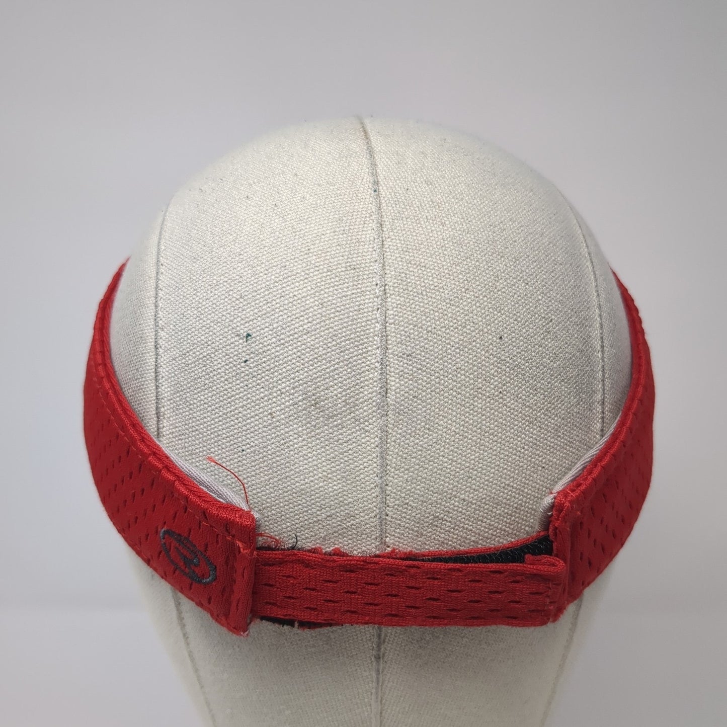 Richardson Strapback Visor Hat Red One Size Adjustable Outdoor Blank