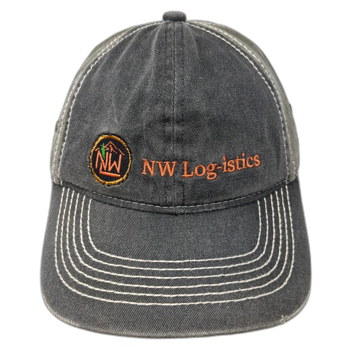 Outdoor Cap Baseball Cap Gray Green One Size NW Log-istics Contrast Stitch Hat