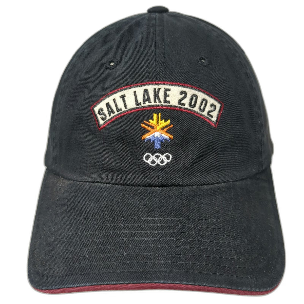 American Needle Baseball Cap Black One Size Salt Lake 2002 Olympics Winter Hat