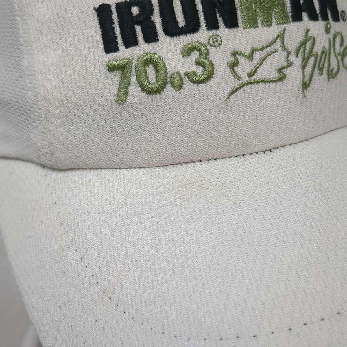 Headsweats 5 Panel Hat White One Size Ironman 70.3 Boise Performance Running