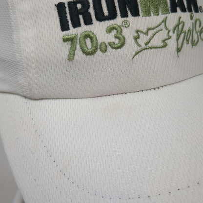 Headsweats 5 Panel Hat White One Size Ironman 70.3 Boise Performance Running