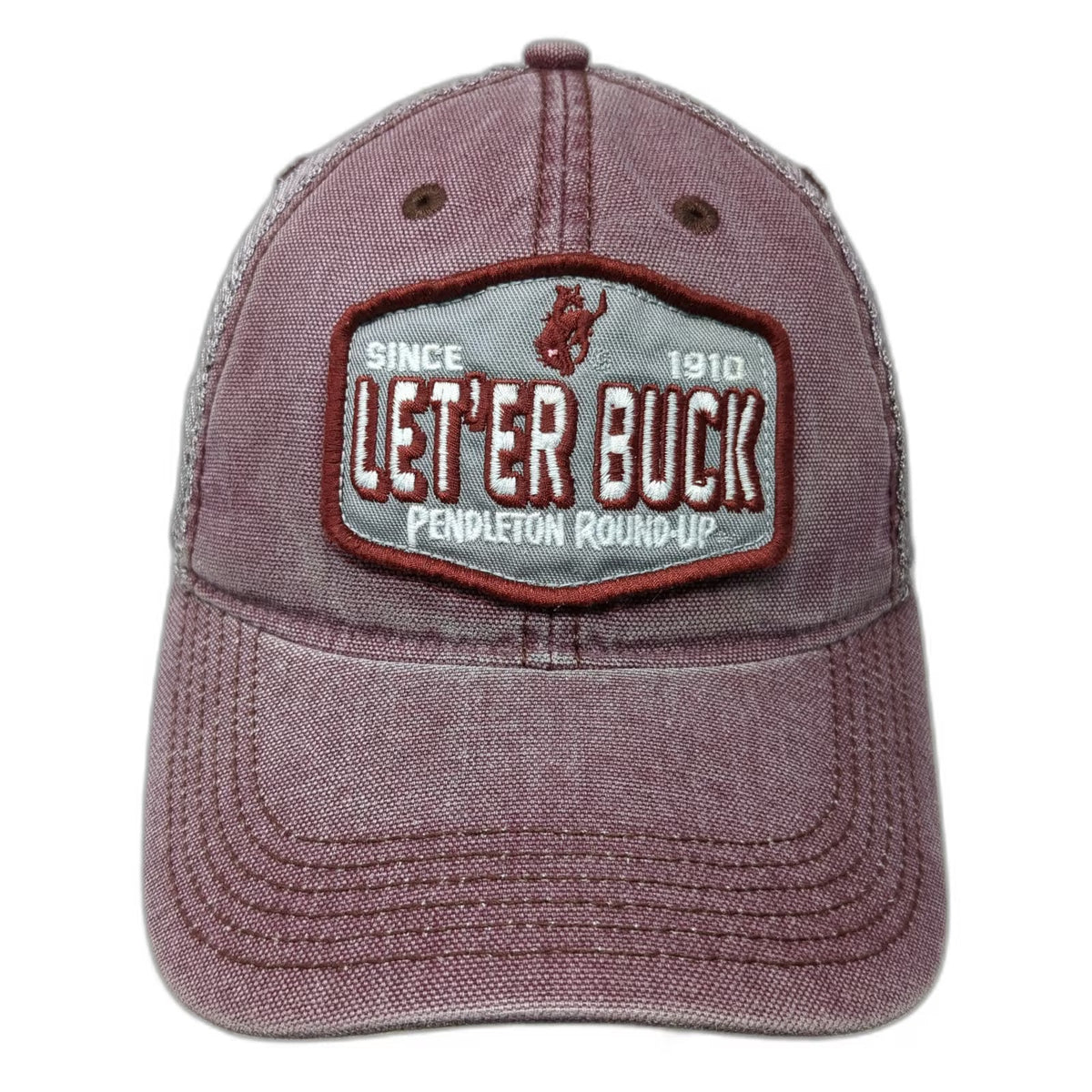Legacy Trucker Hat Red One Size Pendleton Round-Up Bucking Bronco Patch Mesh
