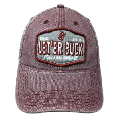Legacy Trucker Hat Red One Size Pendleton Round-Up Bucking Bronco Patch Mesh
